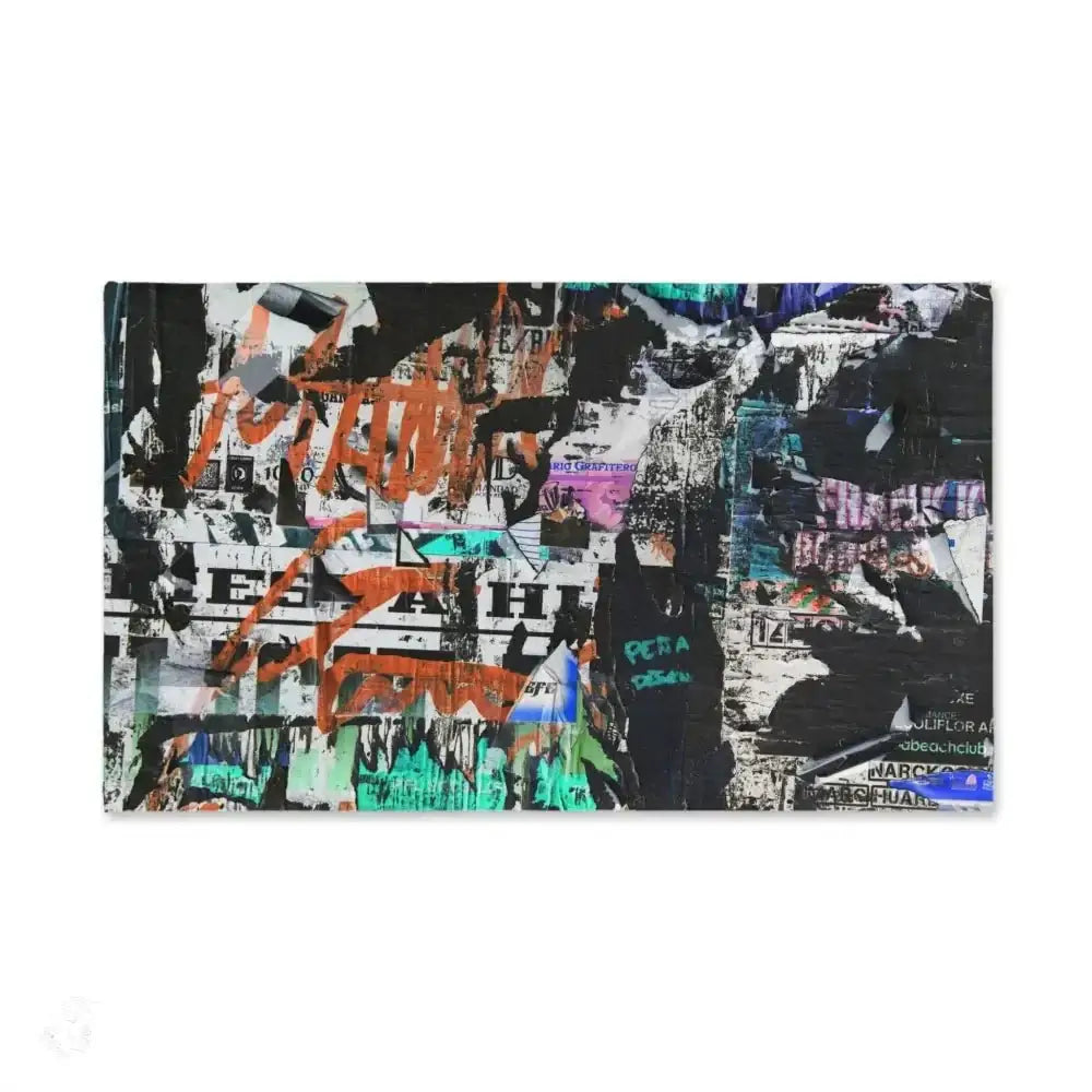 Funky Free Spirit Torn Poster Hand Towel Brings Urban Art Home - Free Spirit Chic