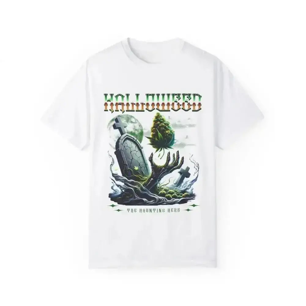 Ghostly Ganja Tee Haunts Closets in Preview Image - Free Spirit Chic