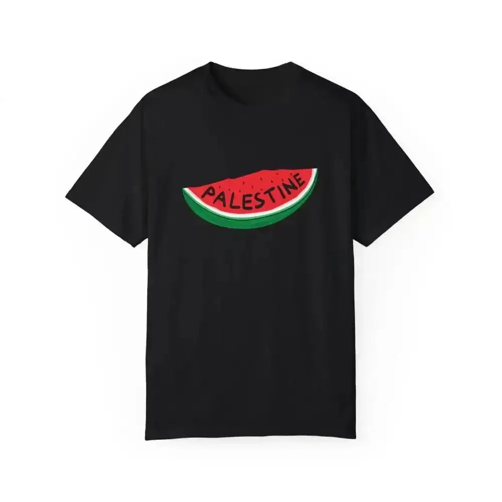 Juicy Palestine Watermelon Tee Rocks Summer Vegan Fashion - Free Spirit Chic