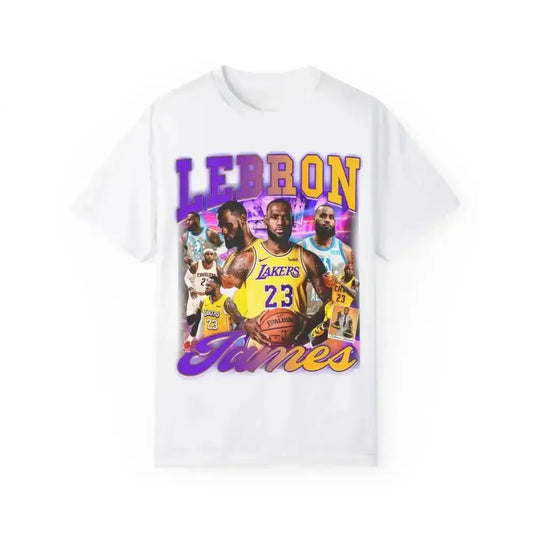 Lakers Legends Tee Showcases Iconic Players in Vibrant Preview Image - Free Spirit Chic