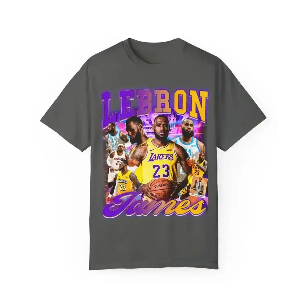 Lakers Legends Tee Showcases Iconic Players in Vibrant Preview Image - Free Spirit Chic