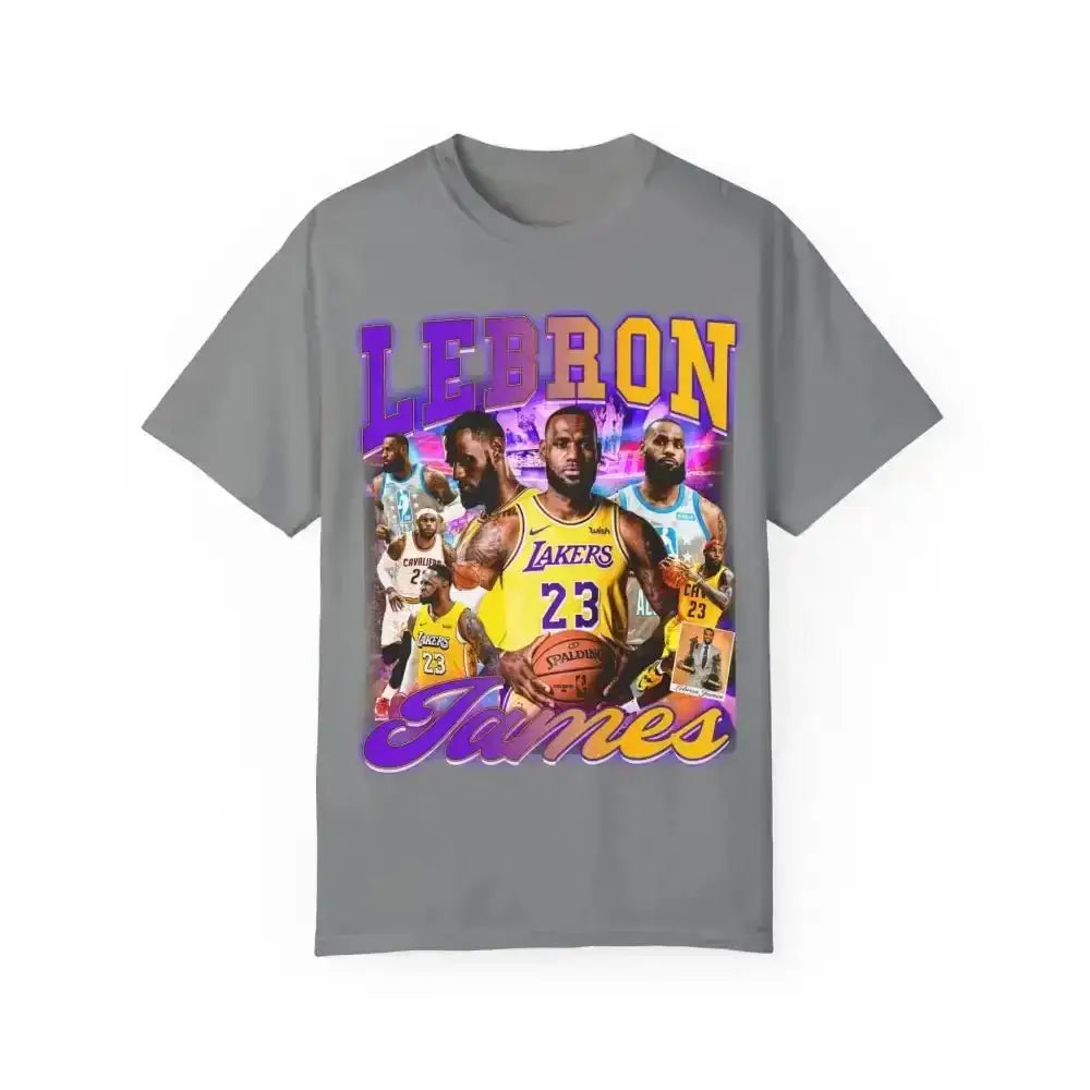 Lakers Legends Tee Showcases Iconic Players in Vibrant Preview Image - Free Spirit Chic