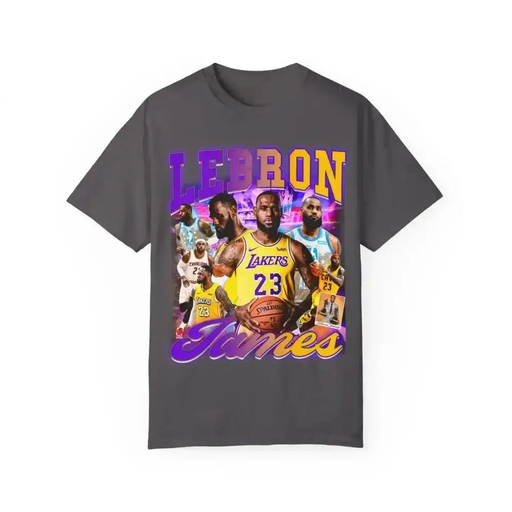 Lakers Legends Tee Showcases Iconic Players in Vibrant Preview Image - Free Spirit Chic