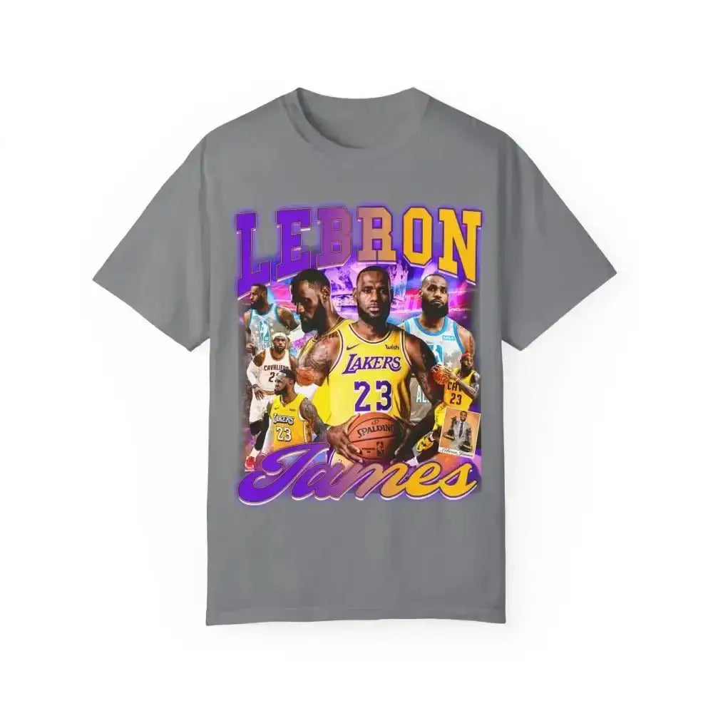 Lakers Legends Tee Showcases Iconic Players in Vibrant Preview Image - Free Spirit Chic
