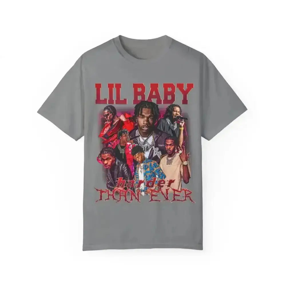 Lil Baby Fan Tee Rocks Collage Art on Comfy Cotton Preview Image - Free Spirit Chic