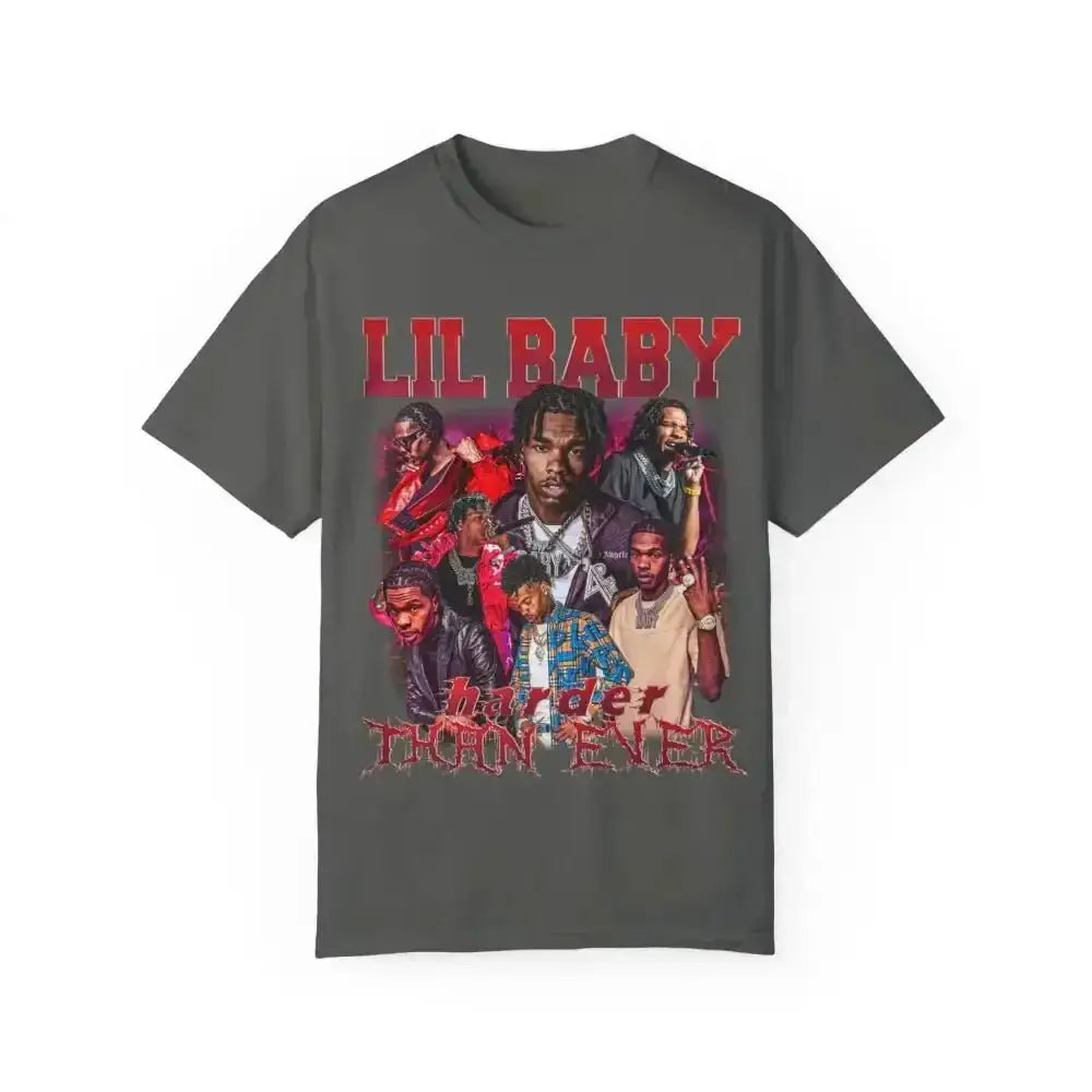 Lil Baby Fan Tee Rocks Collage Art on Comfy Cotton Preview Image - Free Spirit Chic