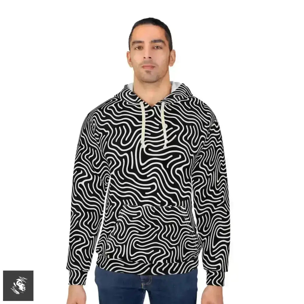 Mesmerizing Optical Illusion Hoodie Rocks Zebra Waves - Free Spirit Chic