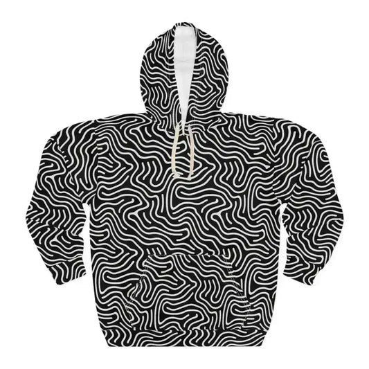 Mesmerizing Optical Illusion Hoodie Rocks Zebra Waves - Free Spirit Chic