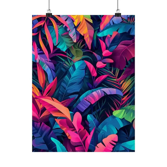 Neon Jungle Pop Art Fever Poster Explodes with Tropical Vibes - Free Spirit Chic