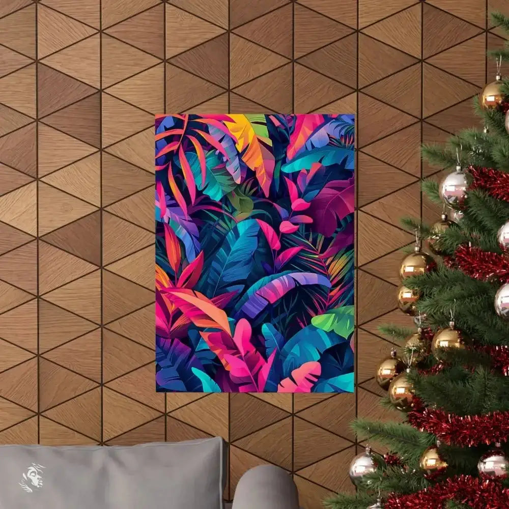 Neon Jungle Pop Art Fever Poster Explodes with Tropical Vibes - Free Spirit Chic