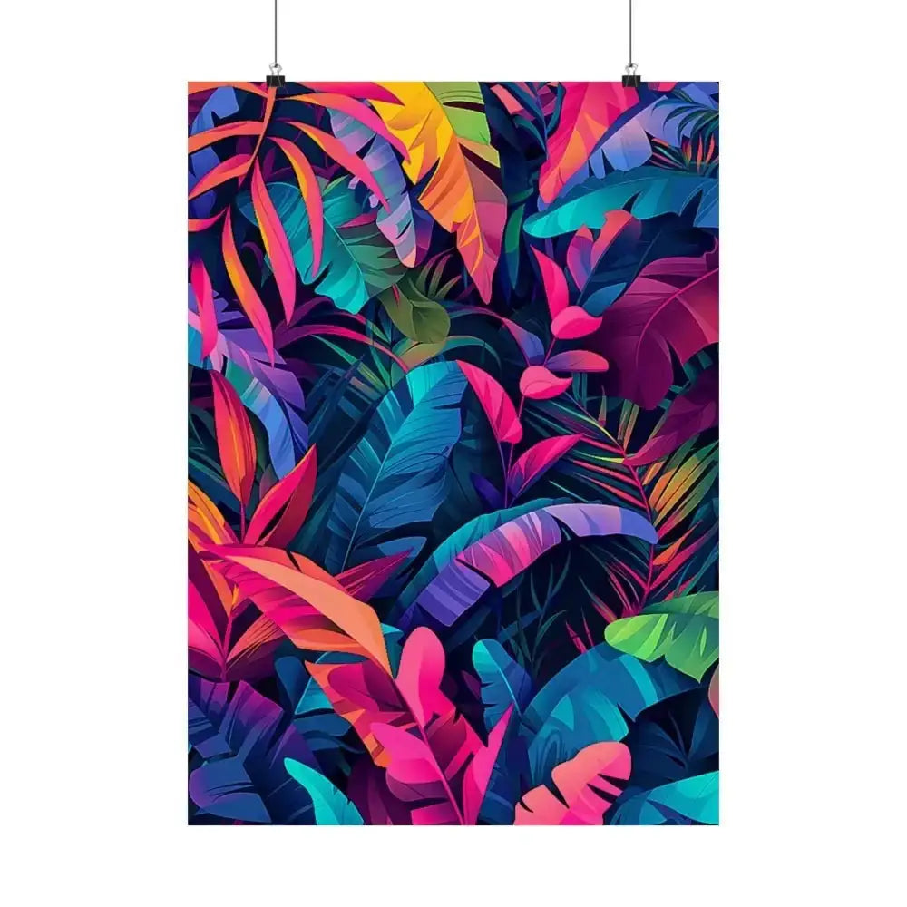 Neon Jungle Pop Art Fever Poster Explodes with Tropical Vibes - Free Spirit Chic