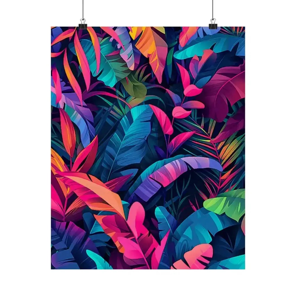 Neon Jungle Pop Art Fever Poster Explodes with Tropical Vibes - Free Spirit Chic
