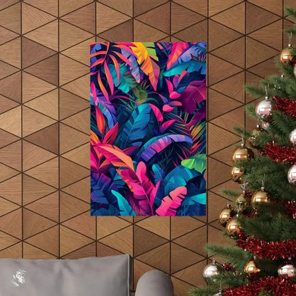 Neon Jungle Pop Art Fever Poster Explodes with Tropical Vibes - Free Spirit Chic