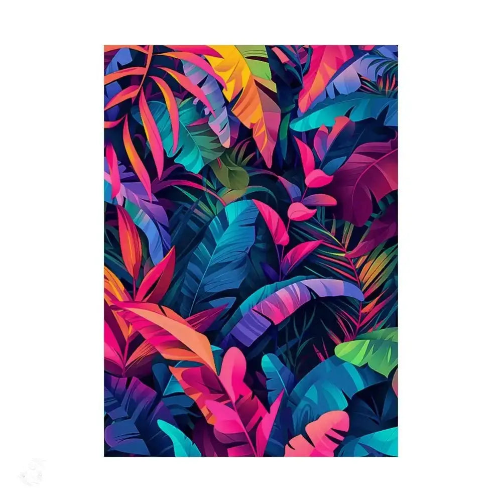 Neon Jungle Pop Art Fever Poster Explodes with Tropical Vibes - Free Spirit Chic