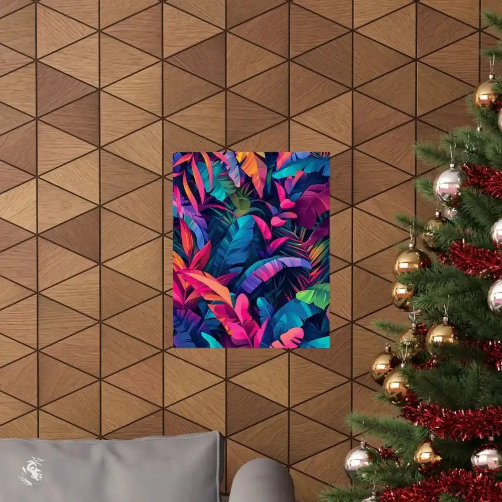 Neon Jungle Pop Art Fever Poster Explodes with Tropical Vibes - Free Spirit Chic