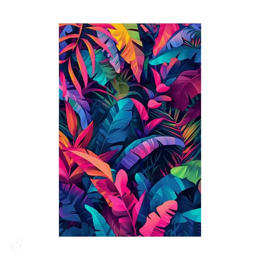 Neon Jungle Pop Art Fever Poster Explodes with Tropical Vibes - Free Spirit Chic
