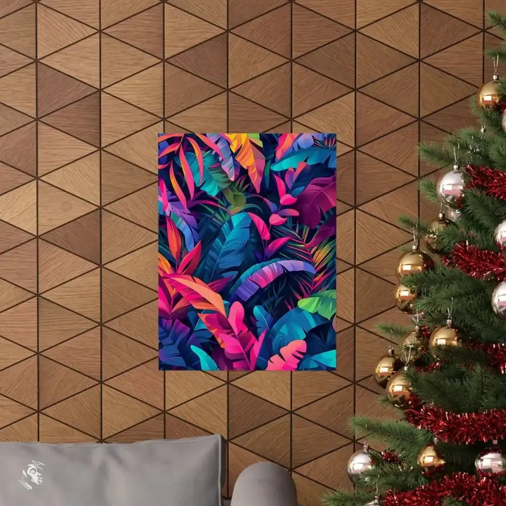 Neon Jungle Pop Art Fever Poster Explodes with Tropical Vibes - Free Spirit Chic