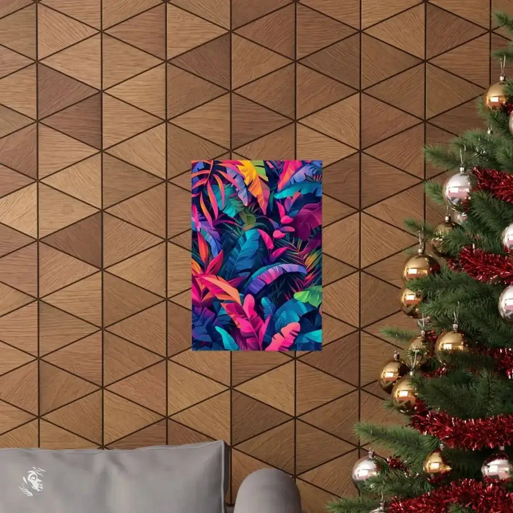 Neon Jungle Pop Art Fever Poster Explodes with Tropical Vibes - Free Spirit Chic