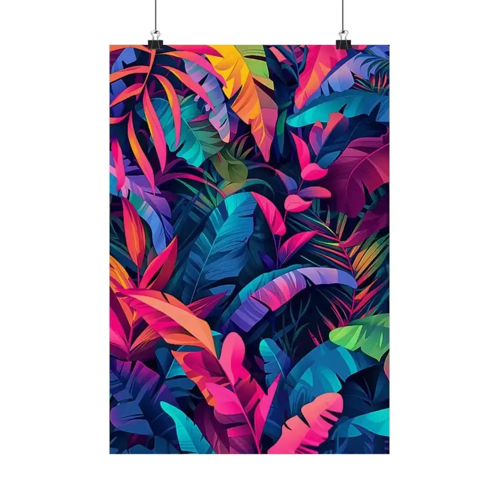 Neon Jungle Pop Art Fever Poster Explodes with Tropical Vibes - Free Spirit Chic