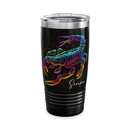 Neon Scorpio Zodiac Tumbler Glows with Starry Style - Free Spirit Chic