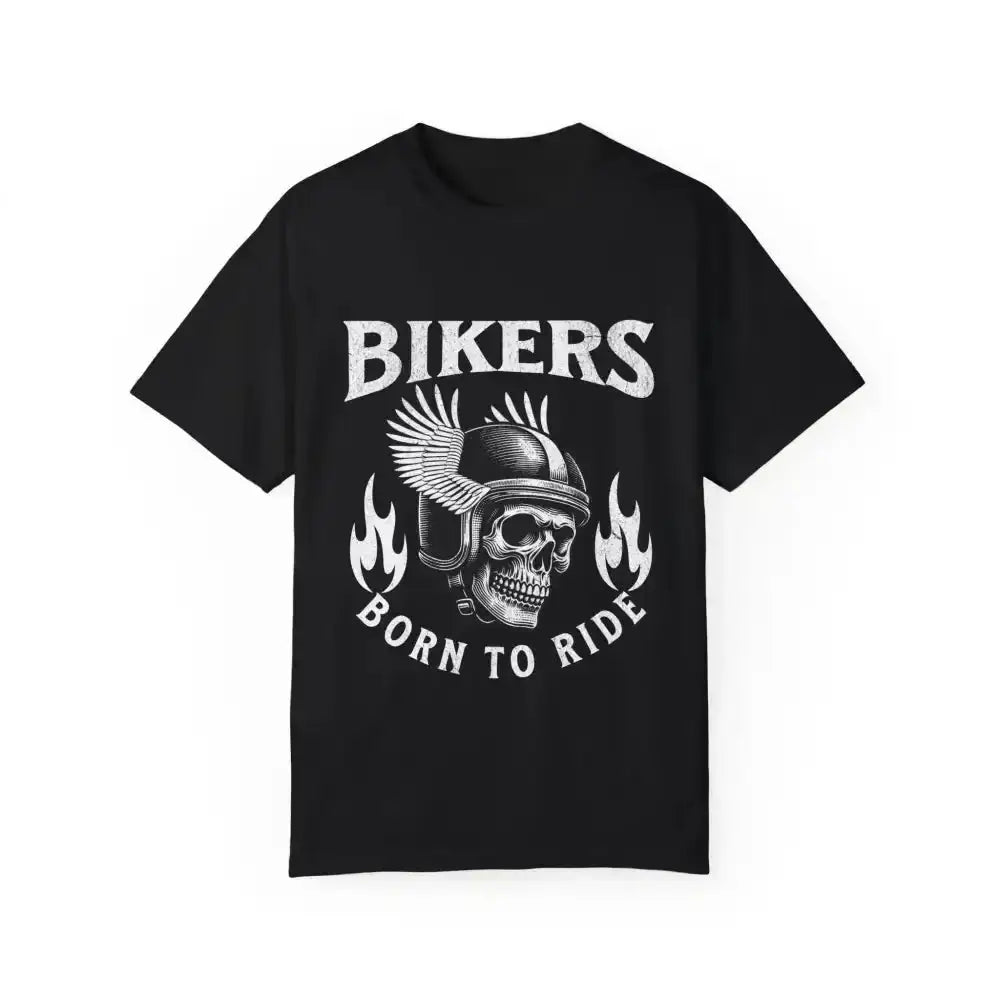 Rebel Biker Tee Rocks Salmon Hue with Edgy Skull Design - Free Spirit Chic
