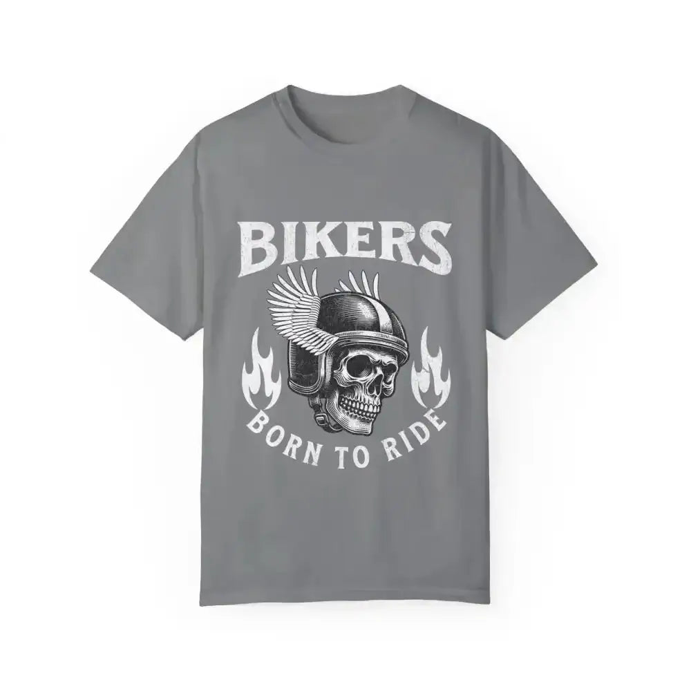 Rebel Biker Tee Rocks Salmon Hue with Edgy Skull Design - Free Spirit Chic