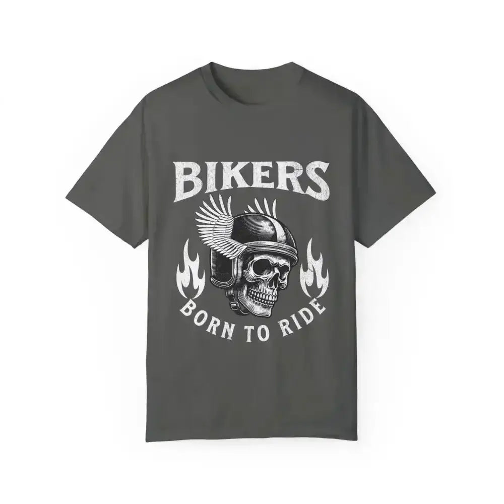 Rebel Biker Tee Rocks Salmon Hue with Edgy Skull Design - Free Spirit Chic