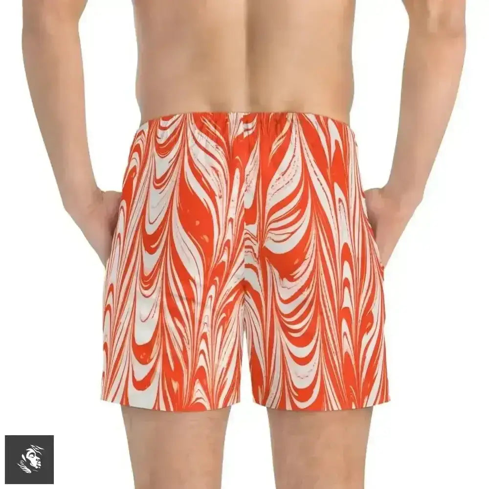 Splash into Summer with Abstract Paint Drip Swim Trunks - Free Spirit Chic