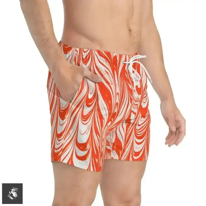 Splash into Summer with Abstract Paint Drip Swim Trunks - Free Spirit Chic
