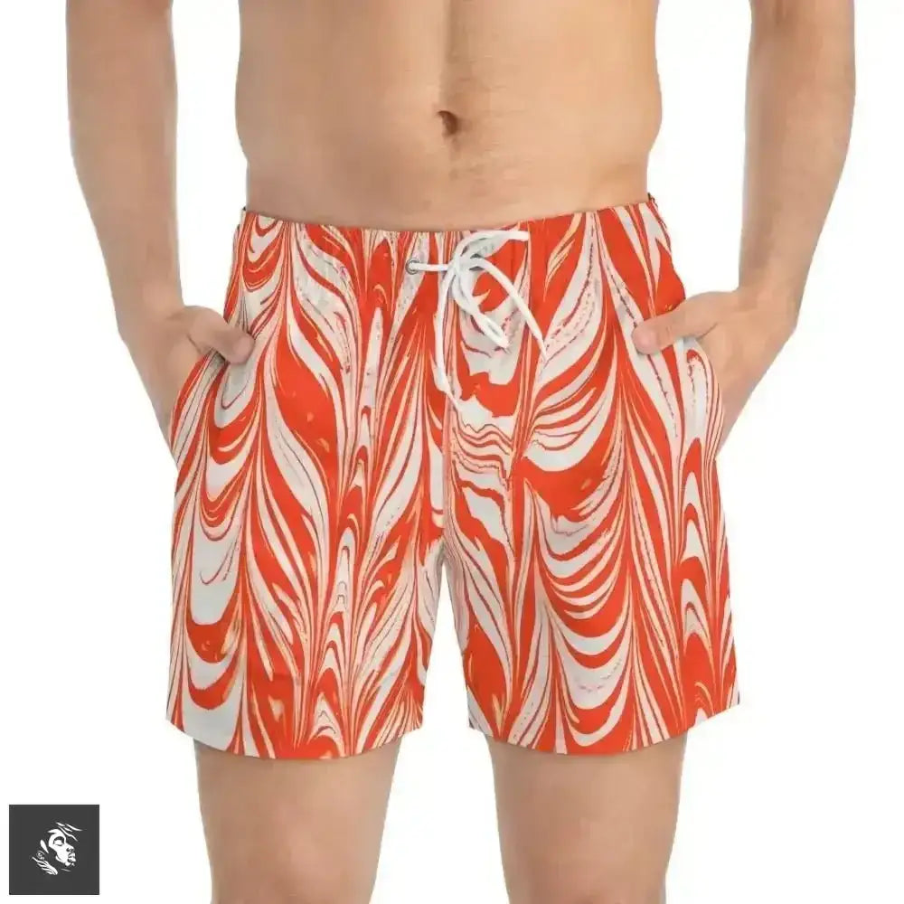 Splash into Summer with Abstract Paint Drip Swim Trunks - Free Spirit Chic