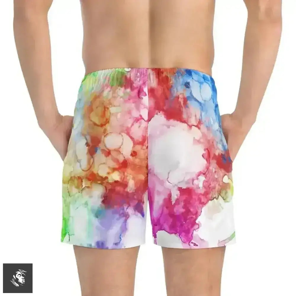 Splash into Summer with Vibrant Watercolor Swim Trunks - Free Spirit Chic