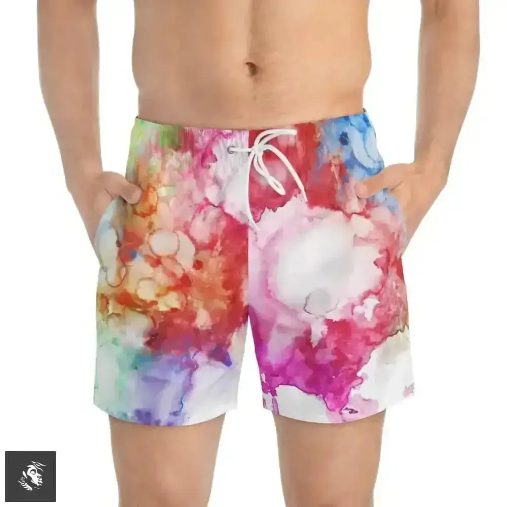 Splash into Summer with Vibrant Watercolor Swim Trunks - Free Spirit Chic