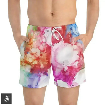 Splash into Summer with Vibrant Watercolor Swim Trunks - Free Spirit Chic