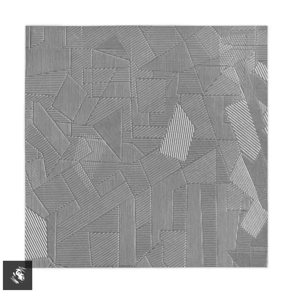 Stylish Gray Geometric Tablecloth with Showtooltip Feature - Free Spirit Chic