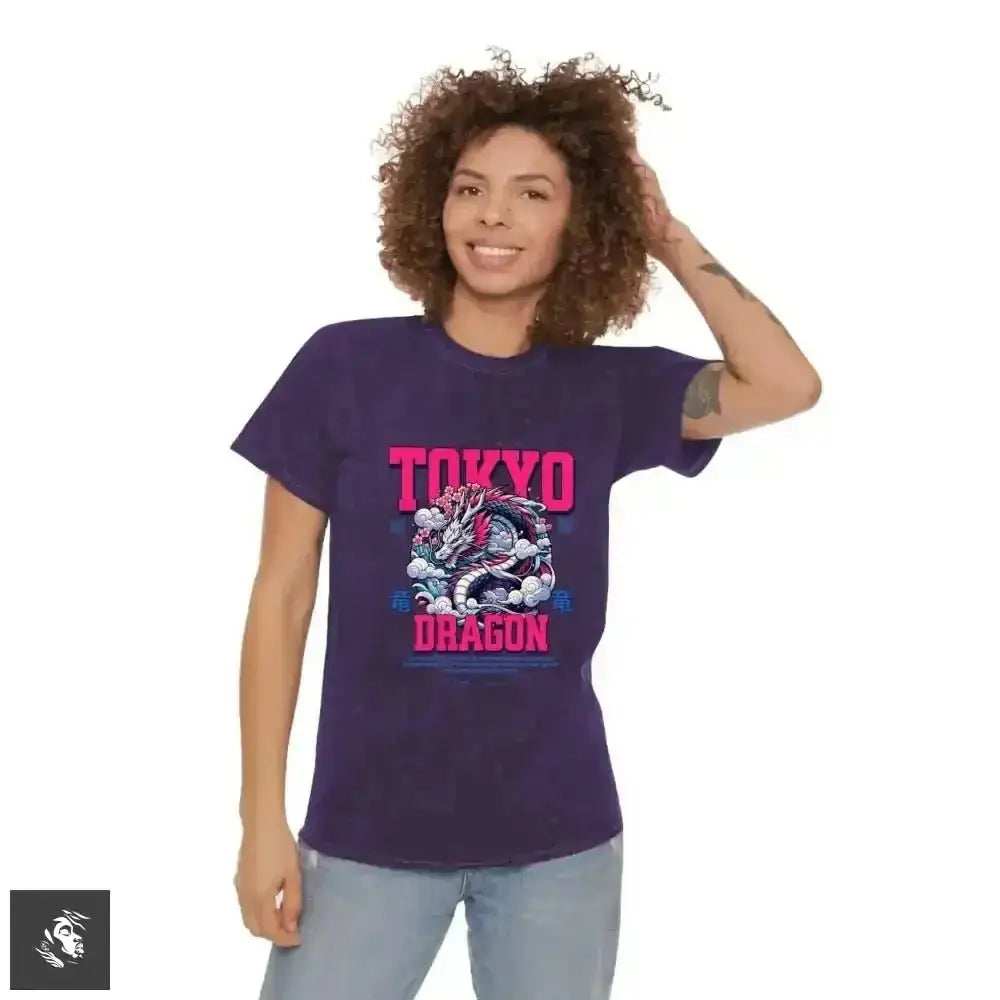 Tokyo Anime Dragon Rocks This Cool Grey Tee - Free Spirit Chic