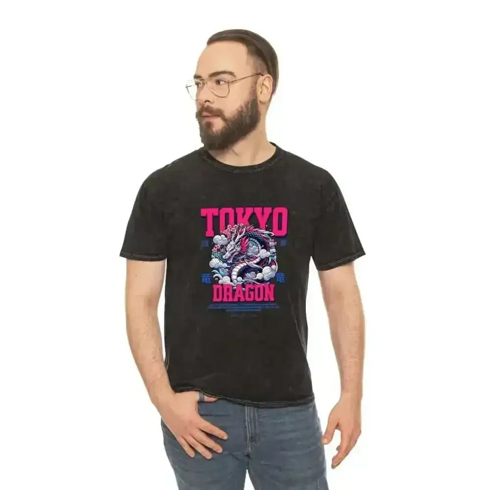 Tokyo Anime Dragon Rocks This Cool Grey Tee - Free Spirit Chic