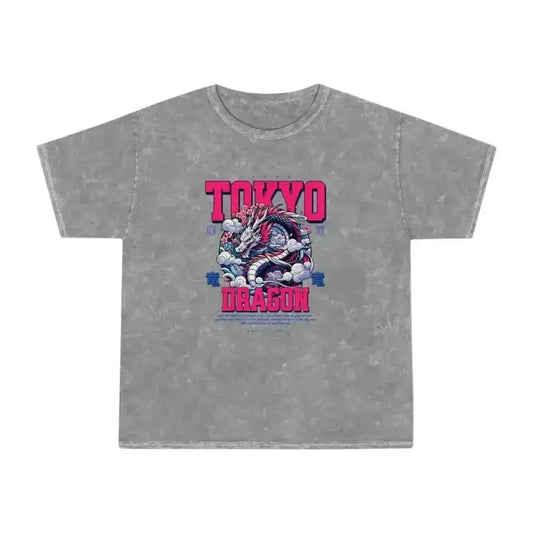 Tokyo Anime Dragon Rocks This Cool Grey Tee - Free Spirit Chic