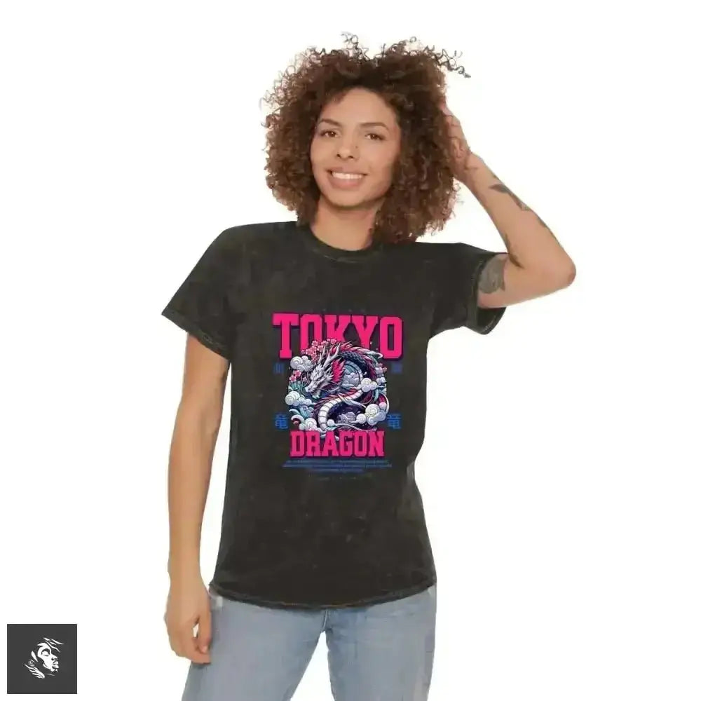 Tokyo Anime Dragon Rocks This Cool Grey Tee - Free Spirit Chic