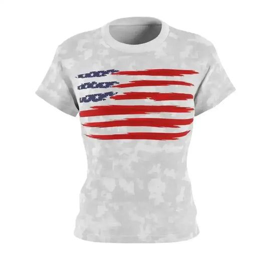 Unleash Your Patriotic Spirit with Old Glory Camo Design Tee - Free Spirit Chic