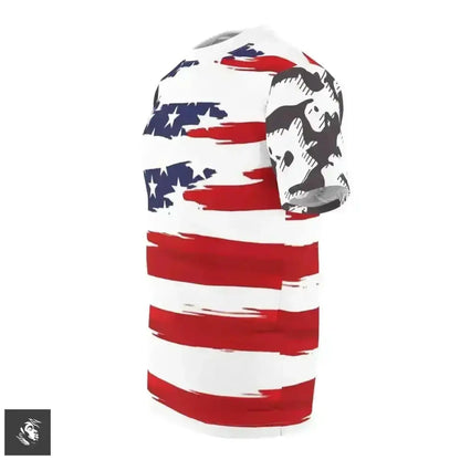 Unleash Your Patriotic Spirit with Our Brush Stroke Flag Tee - Free Spirit Chic