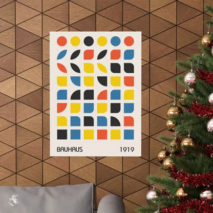 Vibrant Bauhaus Poster Brings Geometric Art to Life - Free Spirit Chic