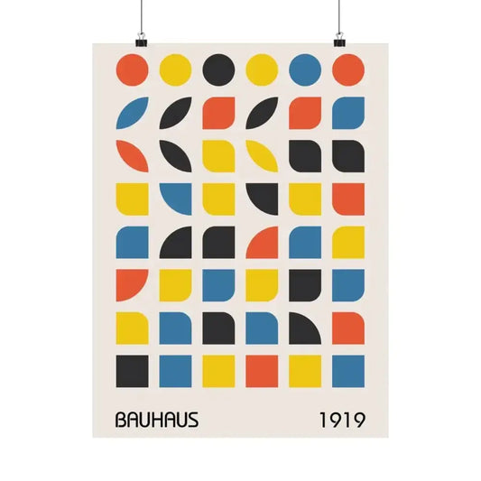 Vibrant Bauhaus Poster Brings Geometric Art to Life - Free Spirit Chic