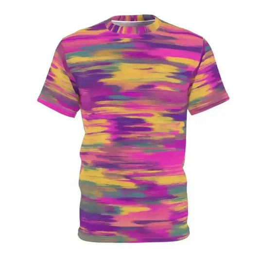 Vibrant Brushstroke Tee Bursts with Artistic Flair - Free Spirit Chic