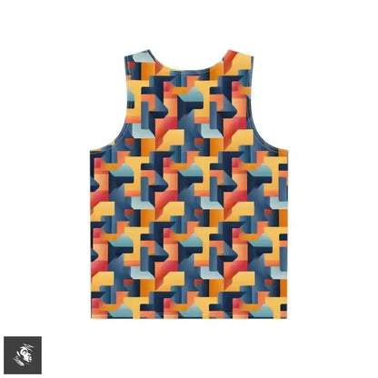 Vibrant Geometric Men's Tank Top for Summer Fun - Free Spirit Chic