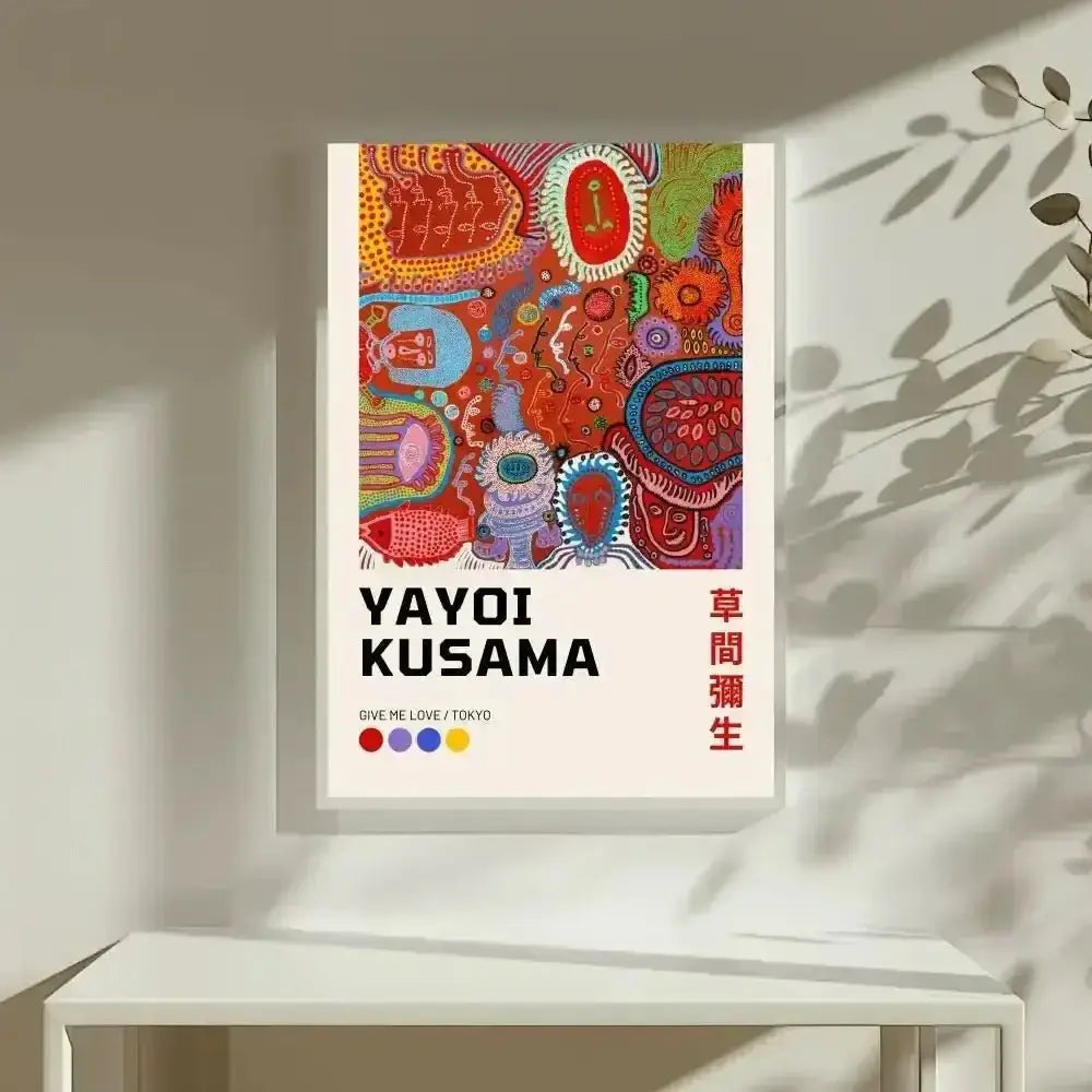 Vibrant Kusama Give Me Love Poster Instant Digital Art Print - Free Spirit Chic