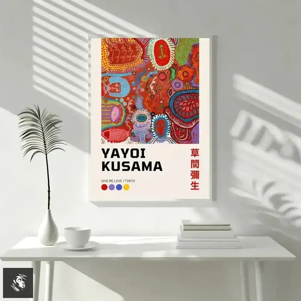 Vibrant Kusama Give Me Love Poster Instant Digital Art Print - Free Spirit Chic