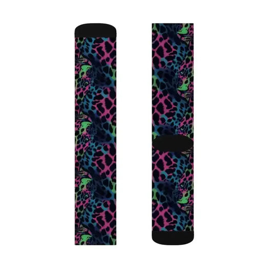 Wild Cheetah Pattern Sublimation Socks for Fierce Feet - Free Spirit Chic