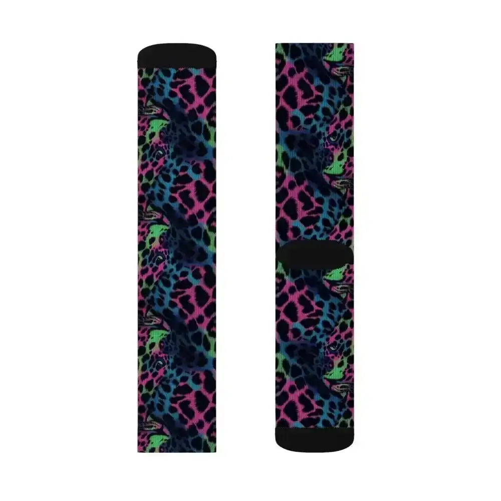 Wild Cheetah Pattern Sublimation Socks for Fierce Feet - Free Spirit Chic